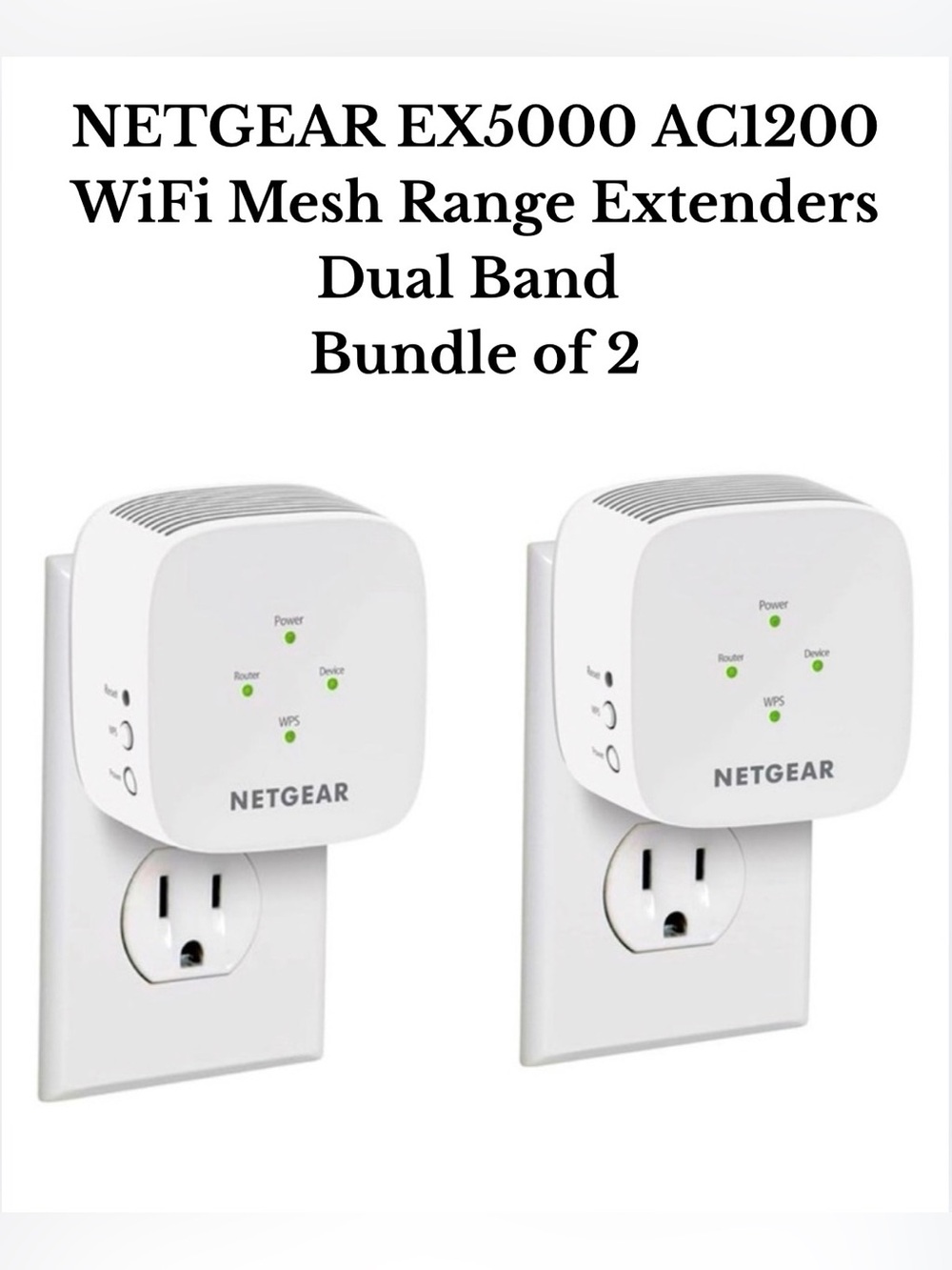 NETGEAR EX5000 AC1200 WiFi Mesh Range Extenders Bundle of 2 Dual Band